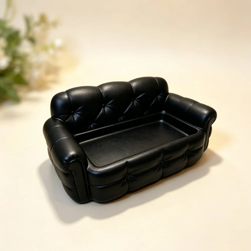 3D print small couch design plate for office desk tidying makeup brush holder home entryway catchall tray