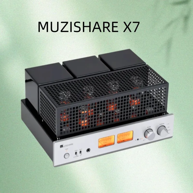 

Brand New MUZISHARE X7 Balanced Version 25W*2 Electronic Tube Power Amplifier with Remote ,12AX7*1.12AU7*2, KT88*4, 5AR4*1