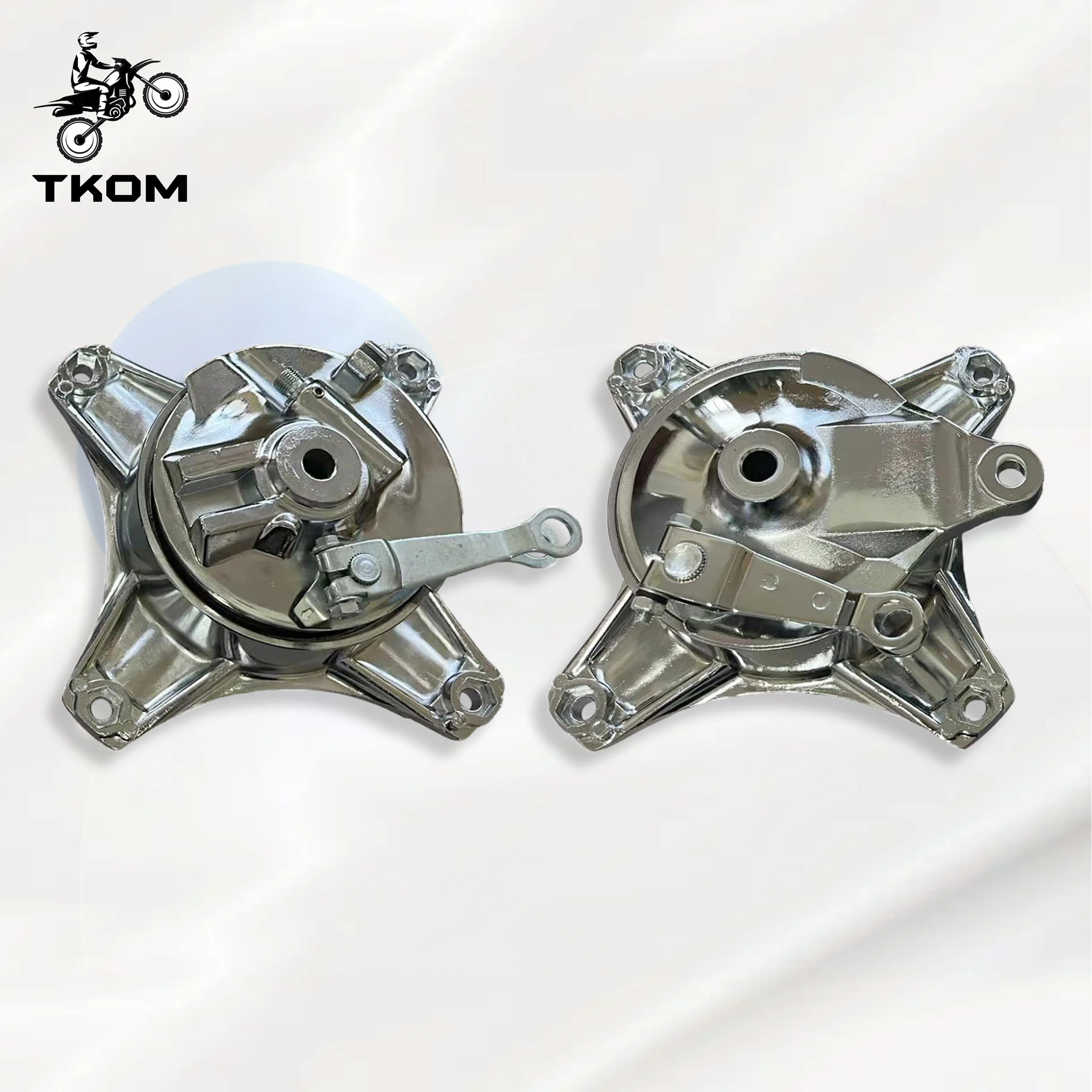 طقم محور فرامل الطبل CT70 مع غطاء طبل محاور خلفية أمامية للمحرك من الكروم لعجلة الدراجة النارية DAX CT70 ST70