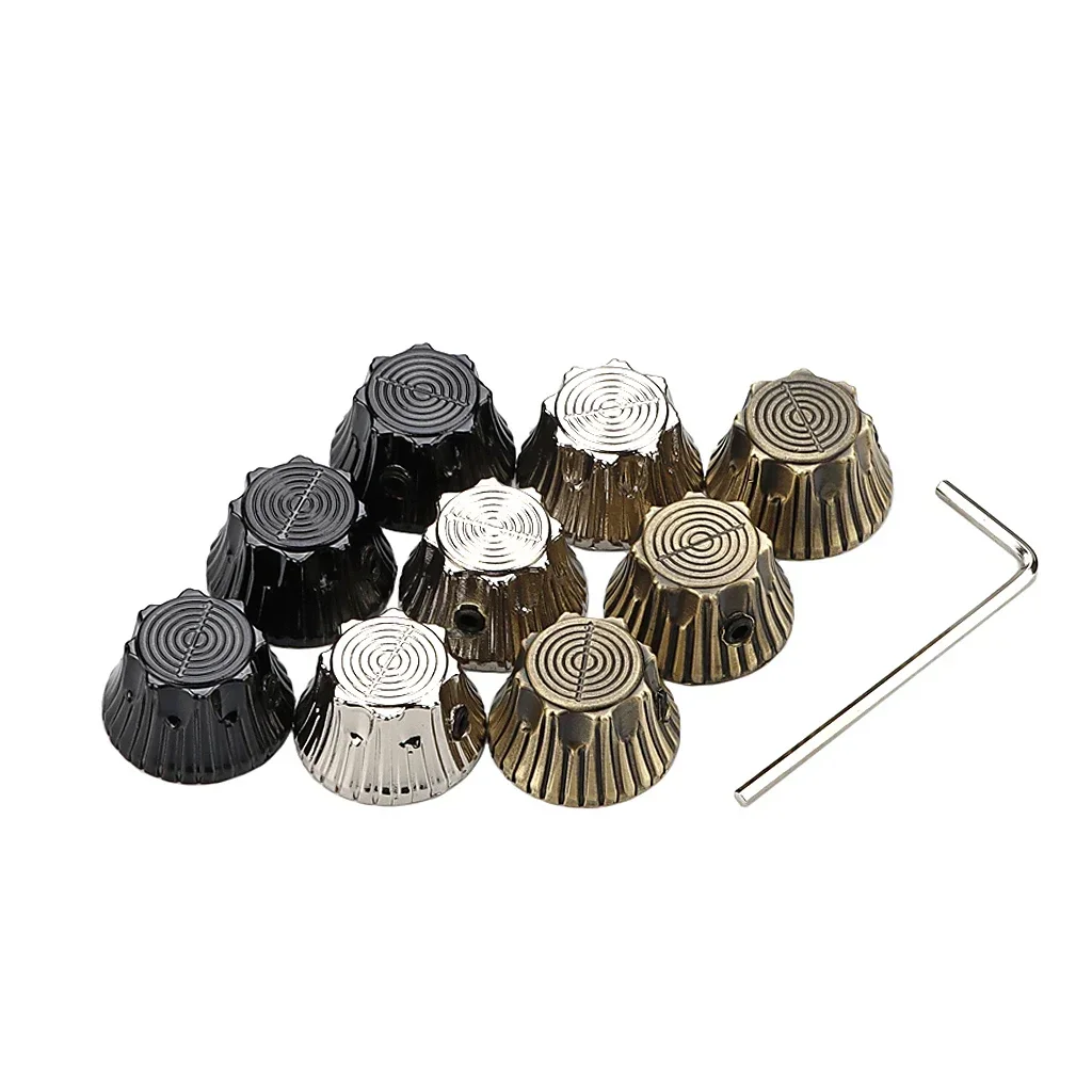 Black/Silver/Gold Electric Guitar Knob Potentiometer Cap Guitar Part Tone Volume Stringed Instruments Guitar Accessories 3pcs