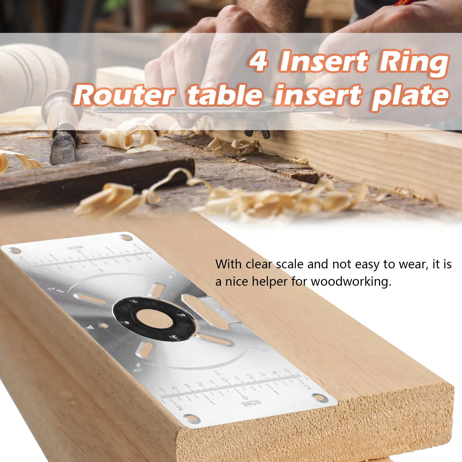 T Router Table Insert Plate Woodworking Benches Aluminium Wood Router Trimmer Models Engraving Machine Tupia Tools with 4 Rings