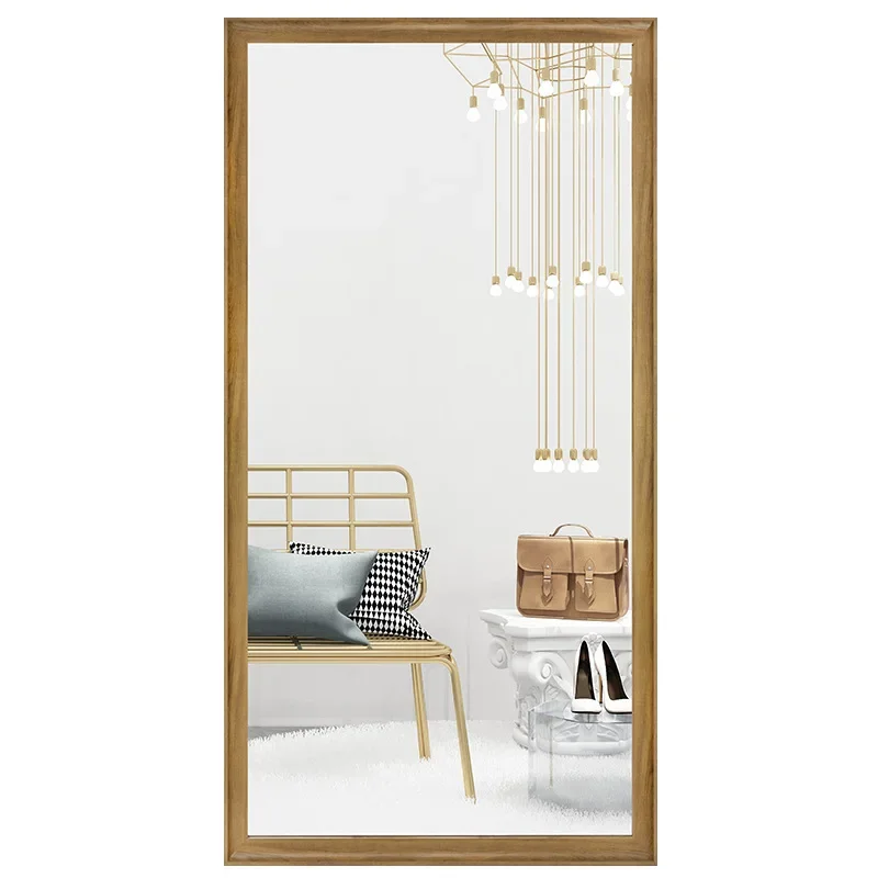 Nordic rectangular hanging, home floor mirror, bedroom full-length makeup mirror