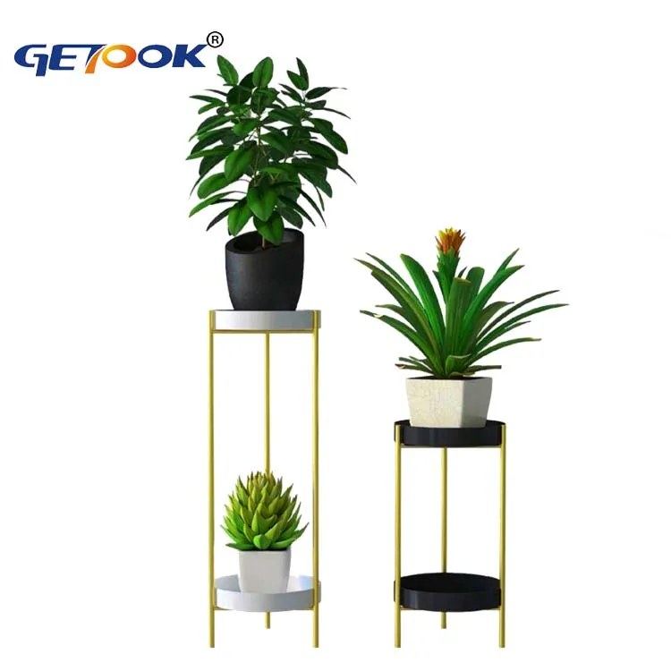 Metal Plant Pot Stand Indoor Outdoor  Metal Wedding Flower Stand Tall Wrought Iron Plant Stand