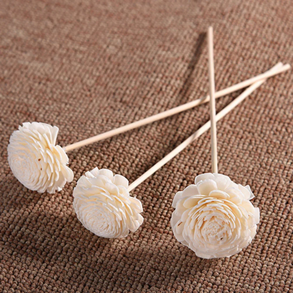 

6 Pcs Incense Sticks Rattan Dried Flowers Aromatherapy Hand Made Wands White Diffuser