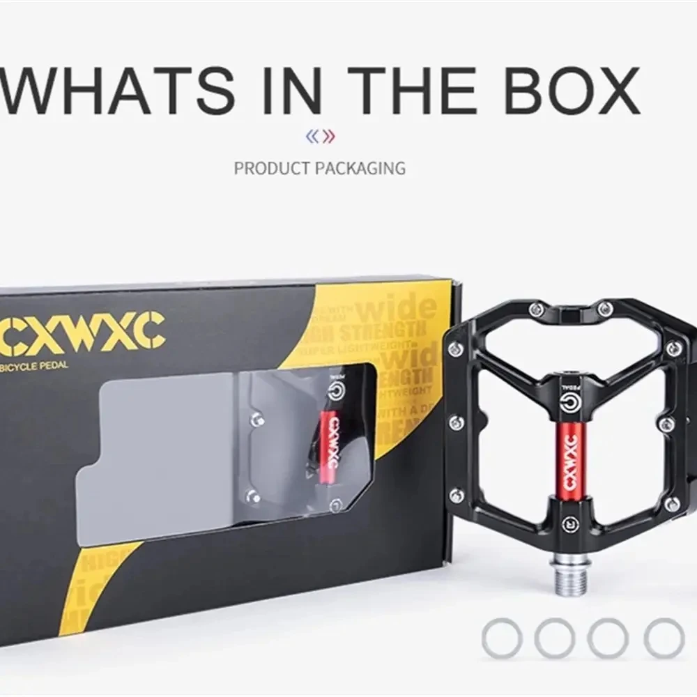 Cxwxc คันเหยียบอลูมิเนียมจักรยานเสือภูเขา, อะไหล่จักรยานไฮบริด BMX ที่ปิดสนิท CX-930คันเหยียบขี่ทุกรอบ