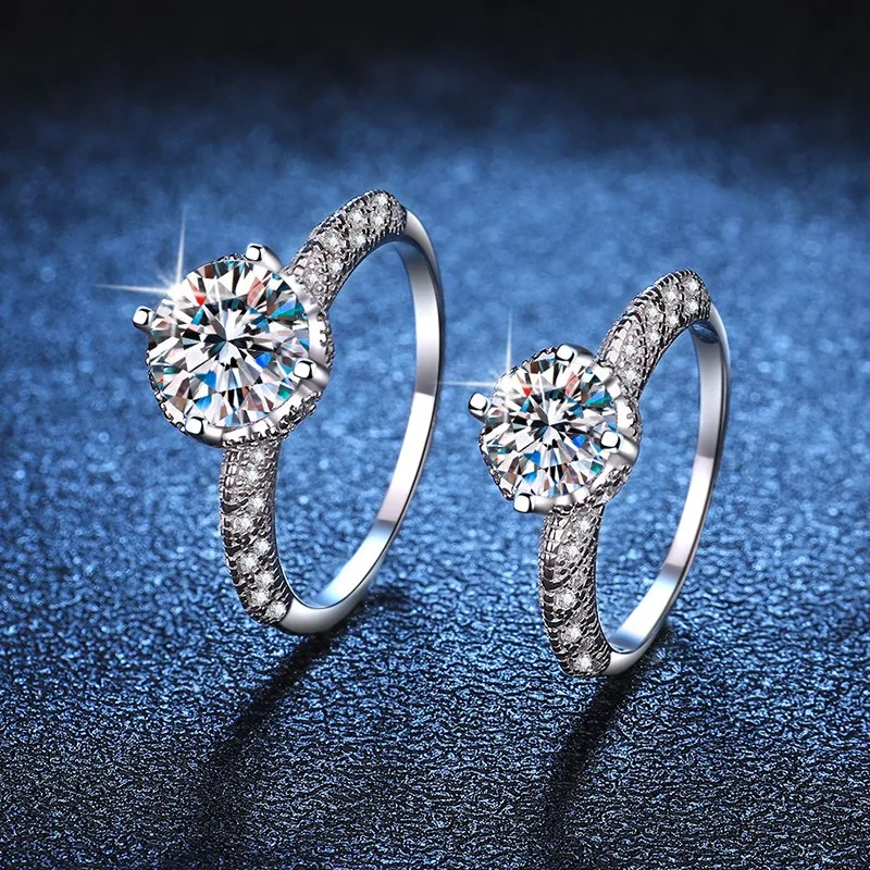 

Кольцо из стерлингового серебра 925 пробы с крыльями ангела, 3 карата, муассанит, небесное ювелирное изделие, подарок для женщин, уникальное свадебное кольцо-обещание