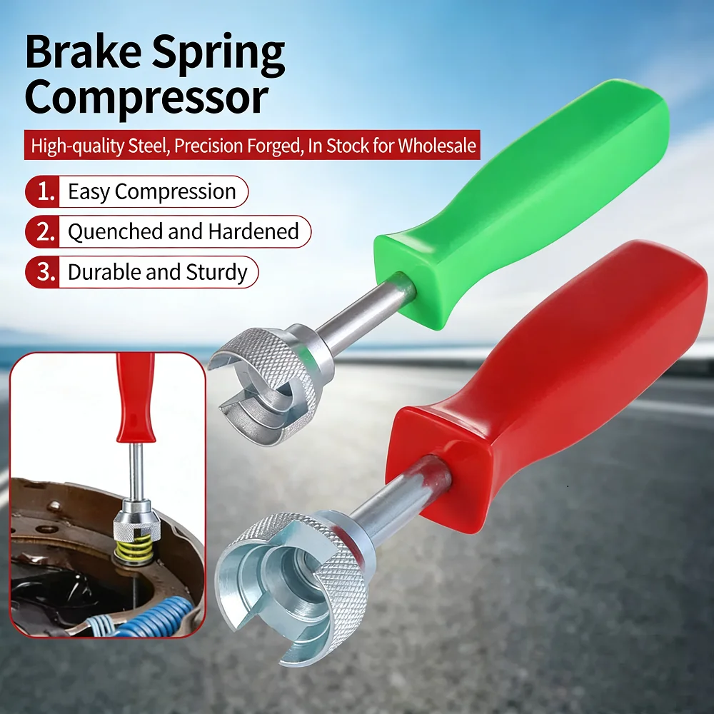 

2Pack Manual Car Drum Brake Spring Compressor to Installer and Remover Hold Down Springs Retaining Removal Repair Tool
