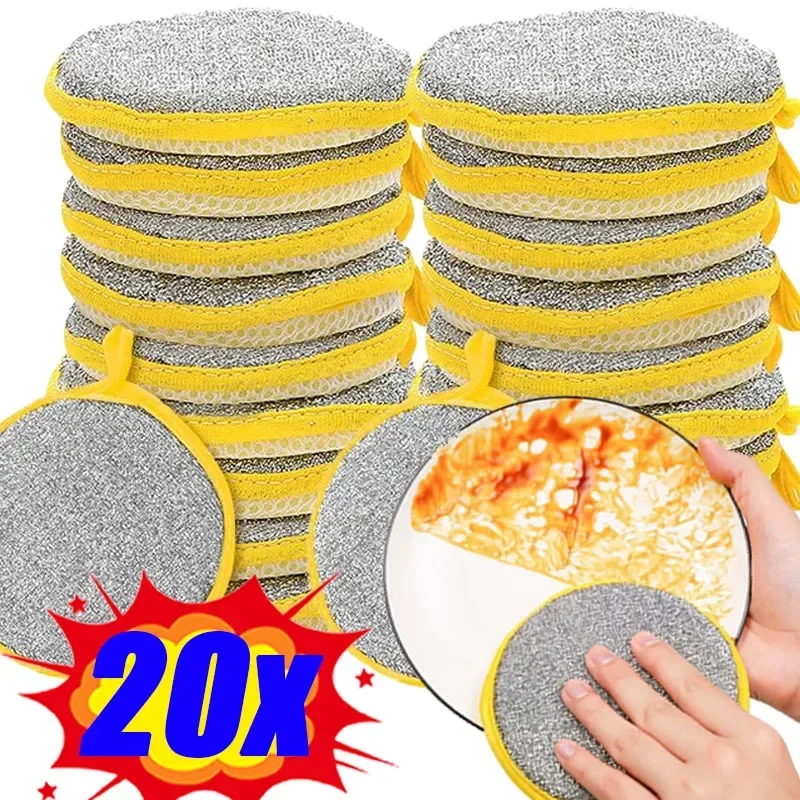 20pcs Dishwashing Sponge Reusable Washable Sponges Double Side Magic Sponge To Wash Dishes Useful Things for Kitchen Clean Tools