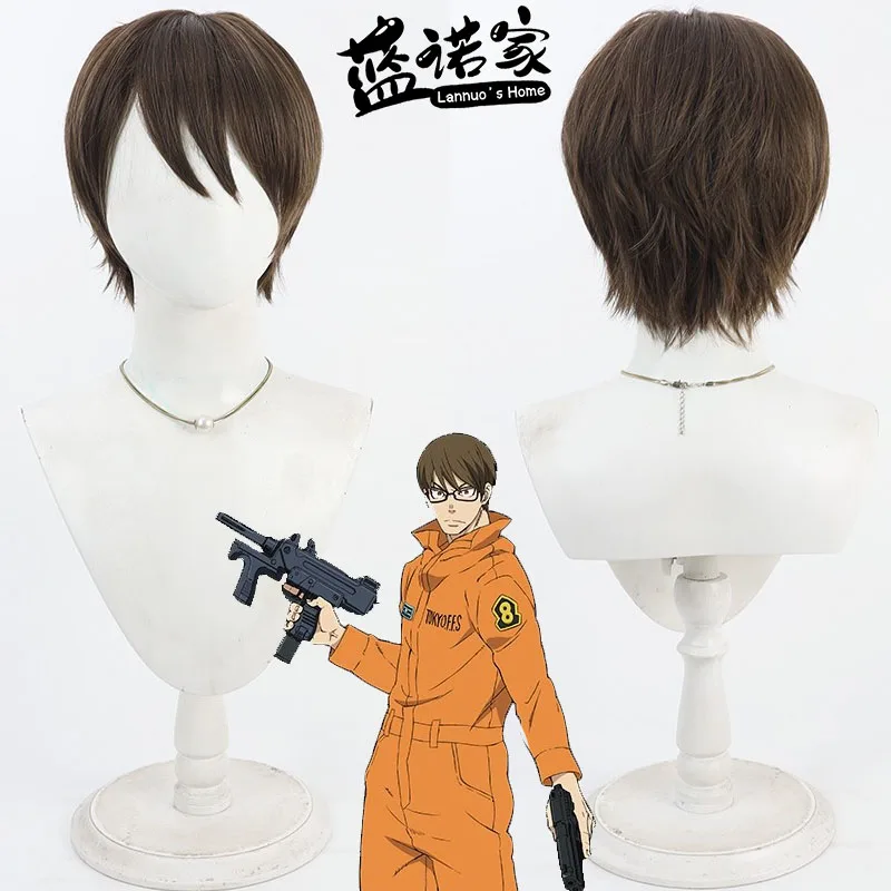 

Anime Takehisa Hinawa Cos Cosplay Wig Halloween Carnival Party Prop Synthetic Hair Heat Resistant Fiber + Wig Cap