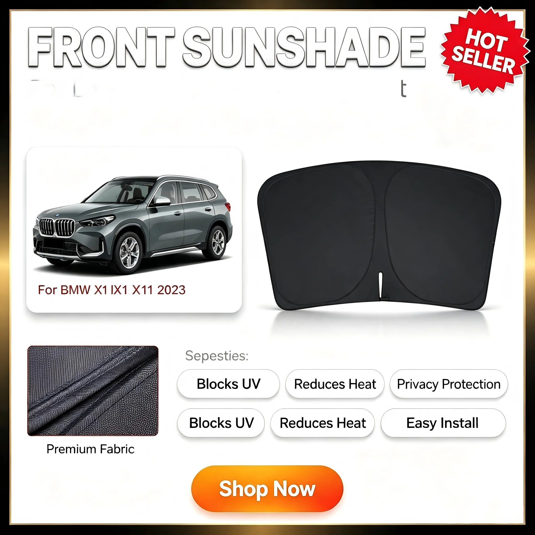 In Car Privacy Curtain For BMW X1 IX1 U11 2023-Present Side Window Anti UV Heat Insulation Sun Protection Auto Accessories