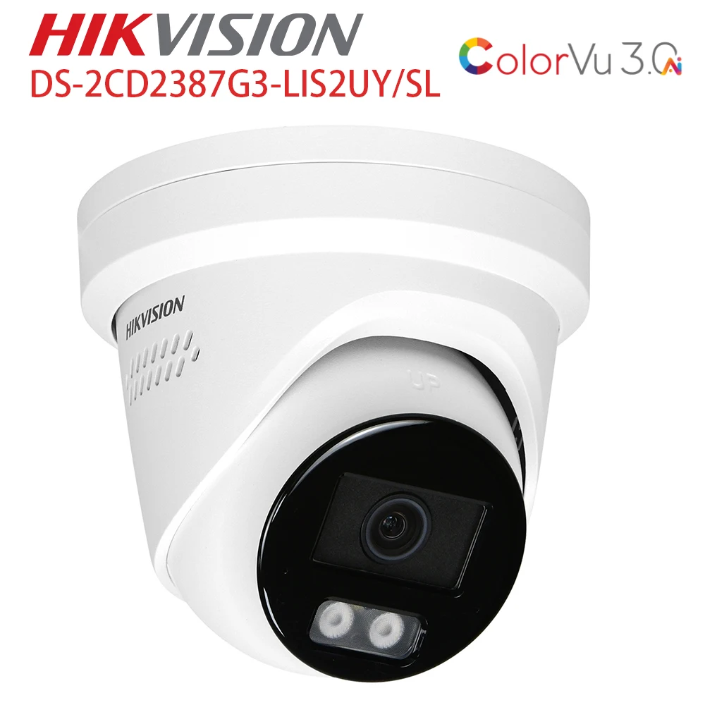 Hikvision DS-2CD2387G3-LIS2UY/SL Anti-corrosion 8MP 4K Outdoor IP Camera ColorVu White Light Alarm Perimeter Protection