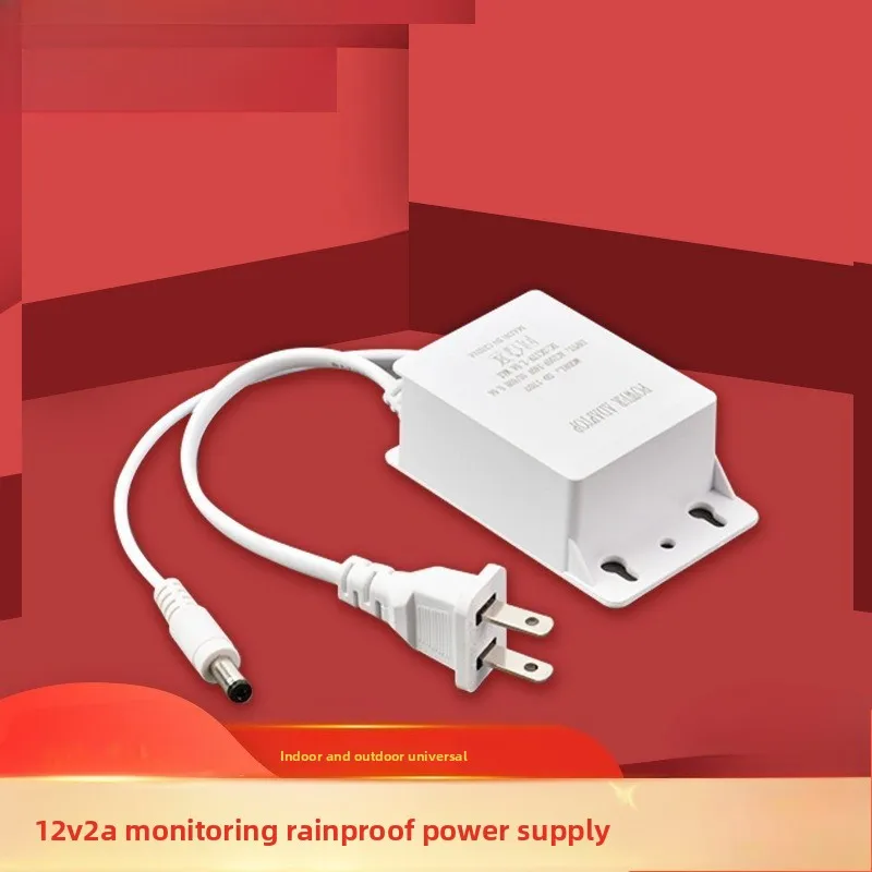 AC 100-240V DC 12V 2A Power Adapter EU Outdoor Waterproof Supply Charger Europe Universal Adapter Converter for LED Light Strips