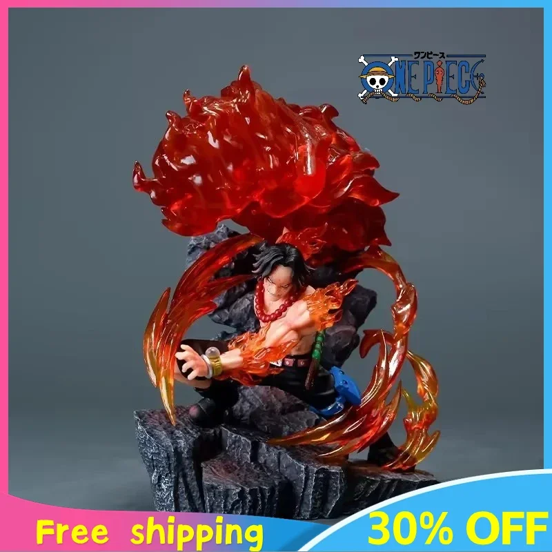 

NEW 17cm ONE PIECE Flame Portgas D Ace Fire Fist Anime Peripheral Action Figure Model Collection Ornaments Desktop Gift Toys Kid