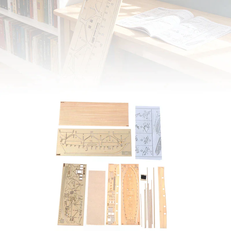 1:100 할콘 목조 범선 모델 DIY 키트 선박 조립 장식 선물