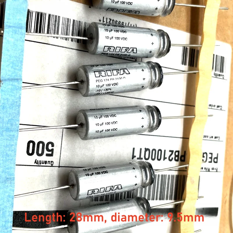 

2 шт. PEG124 10 мкФ 106 10,0 мкФ 100 В осевой аудио высокочастотный конденсатор
