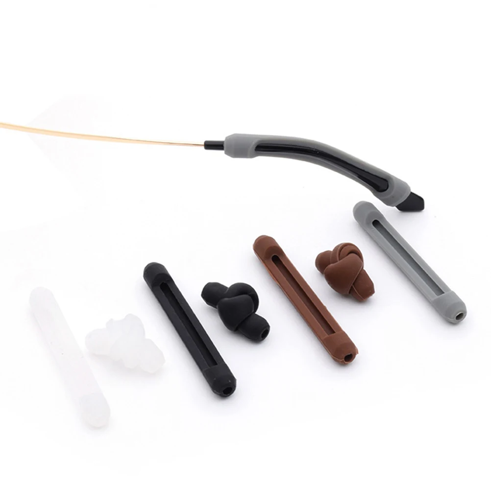 

6 Pairs Non-slip Silicone Ear Hook Kit Glasses Feet Sleeve Anti-allergy Durable Flexible Glasses Repair Tools Accessories