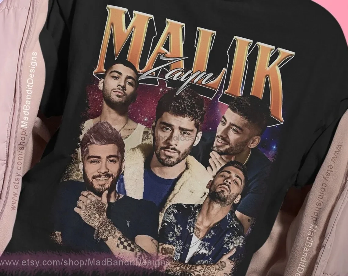 Zayn Malik shirt cool retro rock poster t-shirt 70s 80s 90s rocker design style tee 520