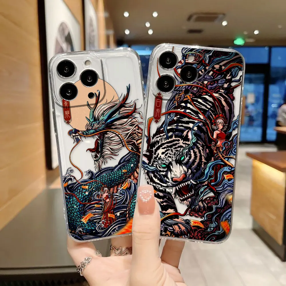 

Dragon Caricature Phone Case For Infinix HOT ZERO 50 40i 40 30 30I 20 20I 20S 12 12I 11S PLAY TECNO SPARK 10 20 Clear Case Shell