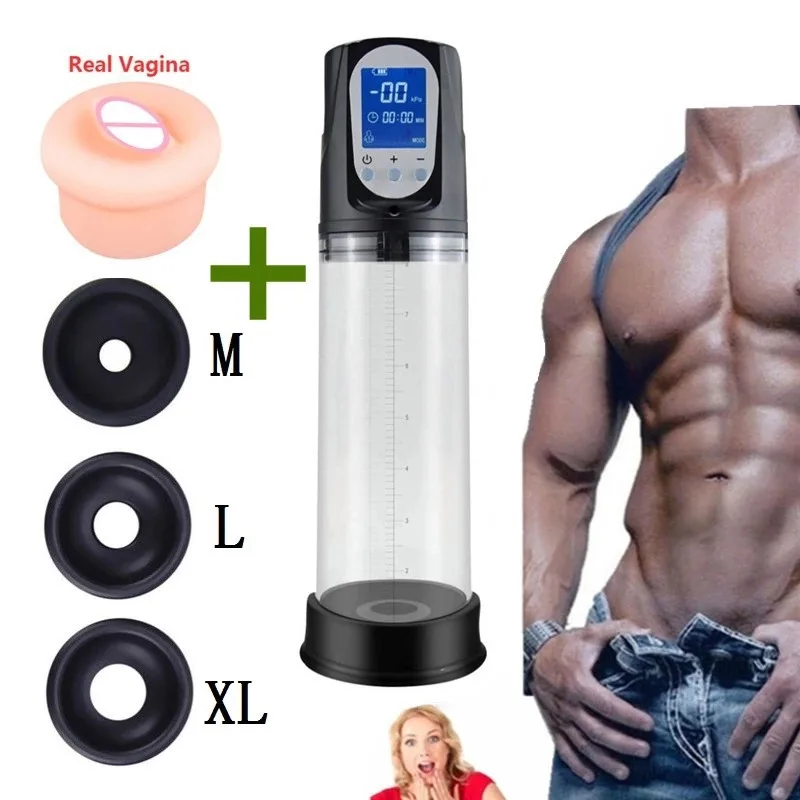 Penis Pump For Enlargement Electric Vacuum Pump with 7 Suction Levels Waterproof Sex Toy Masturbators For Men