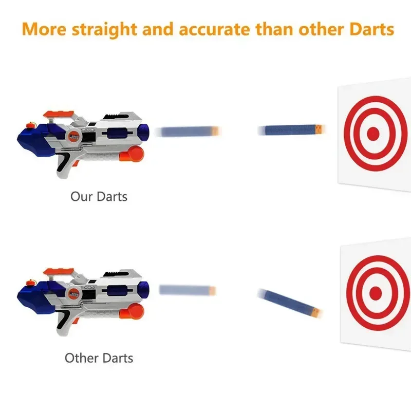 Affle Darts الجوف خارج لينة رئيس السهام عبوة السهام رصاصة ل Nerf N-سترايك النخبة البنادق 7.2*1.3 سنتيمتر الأزرق الذخيرة مسدس لعبة الملحقات