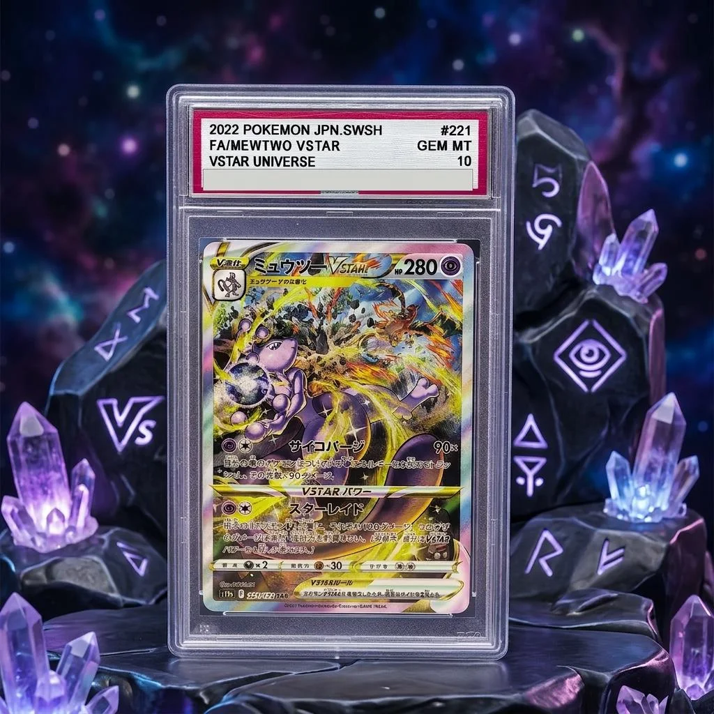 2022 Full Art Mewtwo VSTAR 221 Promo - VSTAR Universe Special Art Rare Holo Display Collectible Gift