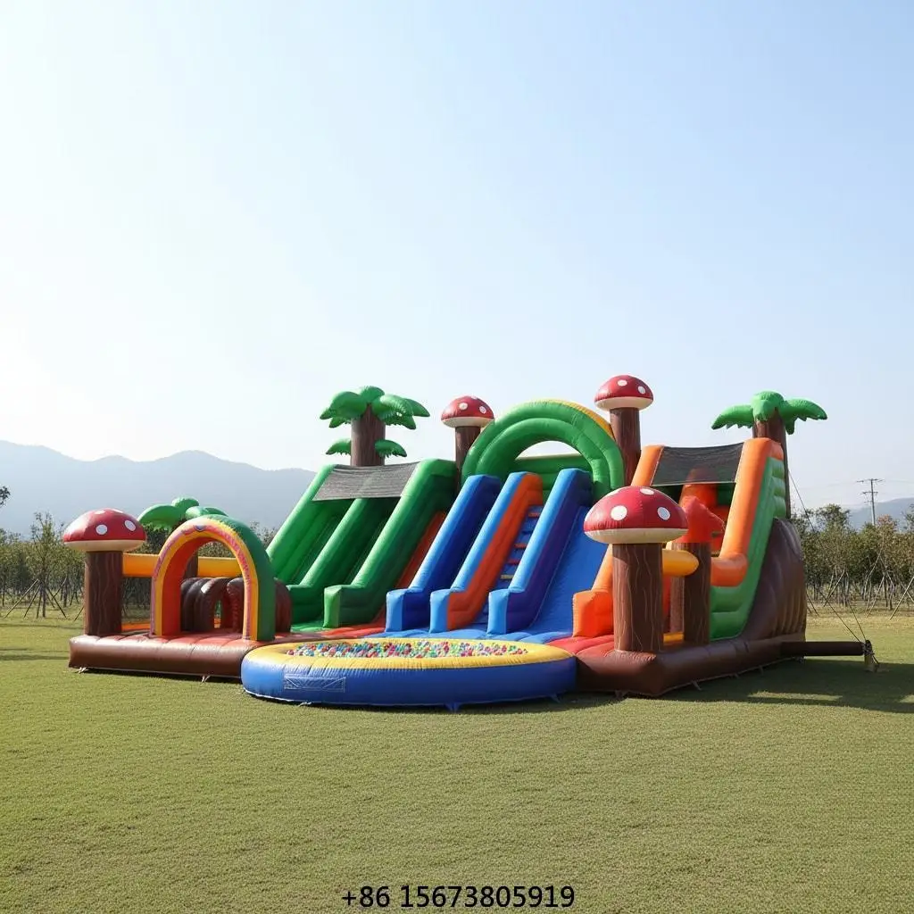 Factory Price Big Inflatable Castle Playground Bouncy Castle Grade Jumper Team Building Event Royal Park Bounce House