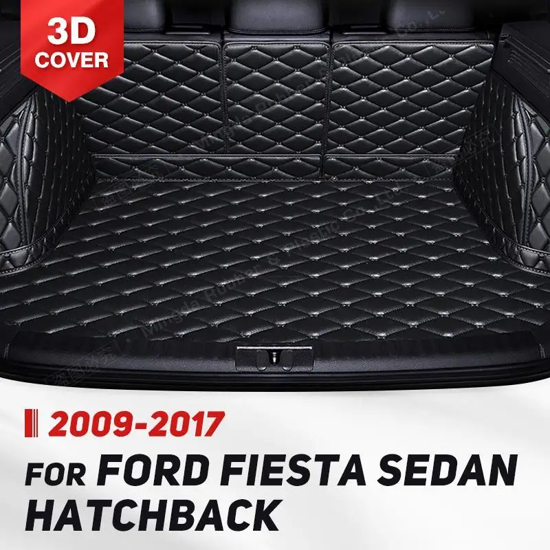 

For Ford Fiesta Sedan Hatchback 2009-2017 Auto Full Coverage Trunk Mat Car Protective Pad Cargo Liner Interior Accessories
