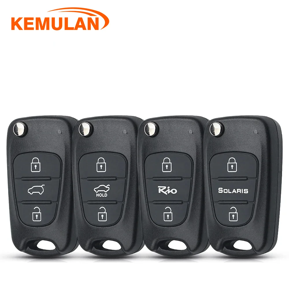 KEYYOU Flip Remote Auto Car Key Shell For Kia Rio 3 Picanto Ceed Cerato Sportage K2 K3 For Hyundai  I20 I30 IX35 I35 Blank Case