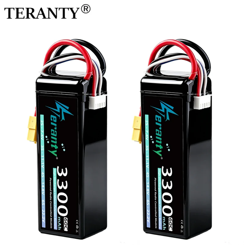 TERANTY 4S 3300mAh Lipo Battery 14.8V 60C / 15.2V 80C With T/XT60 for RC Car Truck Monster RC Airplane FPV Drones RC Boat