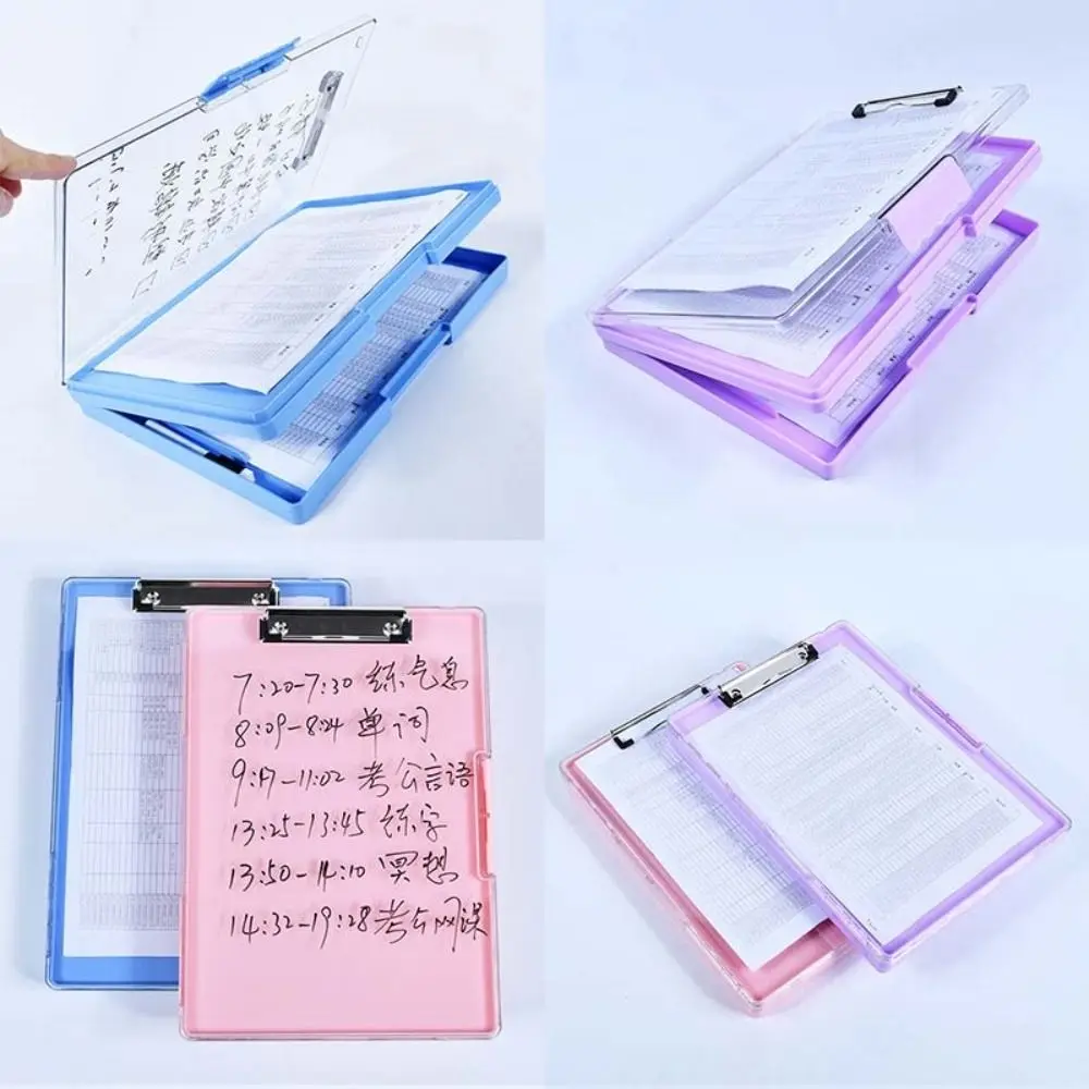

Side Opening Storage Clipboard High Capacity Foldable Writing Board Double-layer 34x24cm Clipboard Organizer Educational