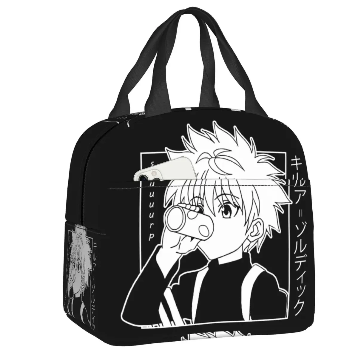 Boîtes à lunch portables pour enfants, étanche, Killua Zoldyck, sac isotherme pour aliments thermiques, école, enfants, Hunter X Hunter