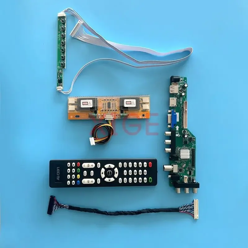 

Controller Card Fit CLAA190EA03 CLAA170ES01E DIY Kit LCD Screen DVB Digital Signal USB+HDMI+VGA+AV+IR 4CCFL 1280*1024 LVDS-30Pin