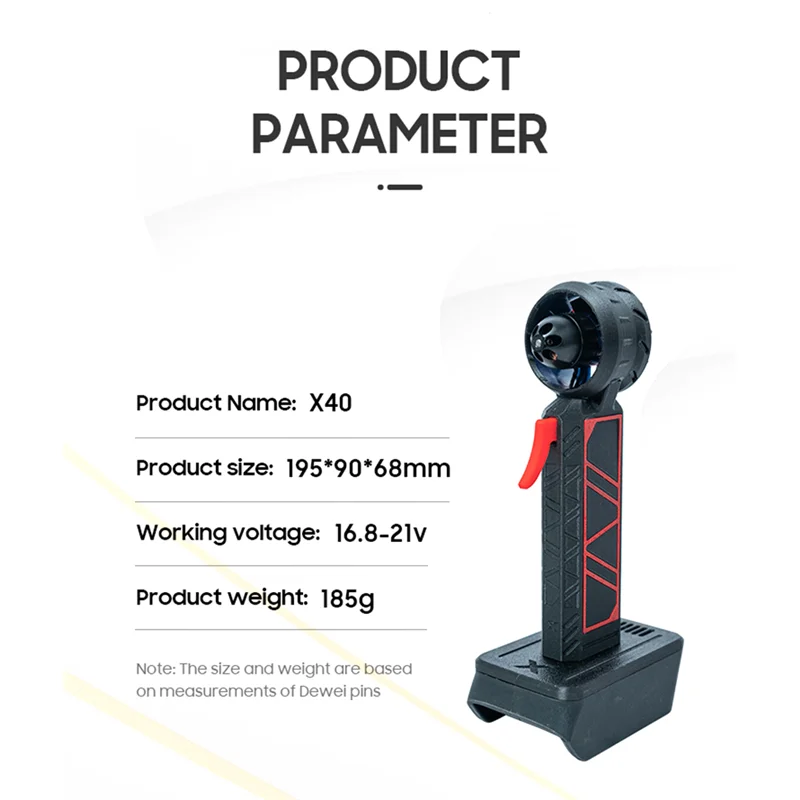 TAIGH-Mini Turbo Jet Fan Brushless Motor High Speed Duct Fan Snow Removal Battery Use For  1 PCS