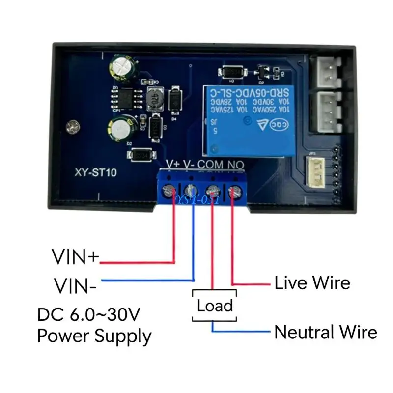 

E15A Digital Temperature Controller Regulator High Current Capacity 30A 6-30V Input For Compressors And Heating Systems