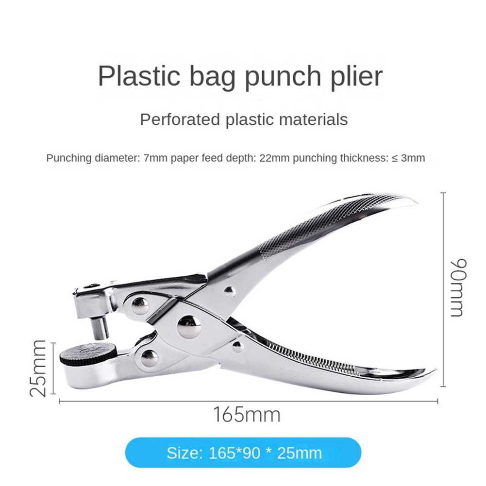 B50C 7Mm Tenuto in Mano Foro Rotondo Perforatrice Cerchio Perforatrice Per Sacchetto di Plastica Sofe Polybag OPP PE Borsa Panno Sottile, Pellicola di Plastica