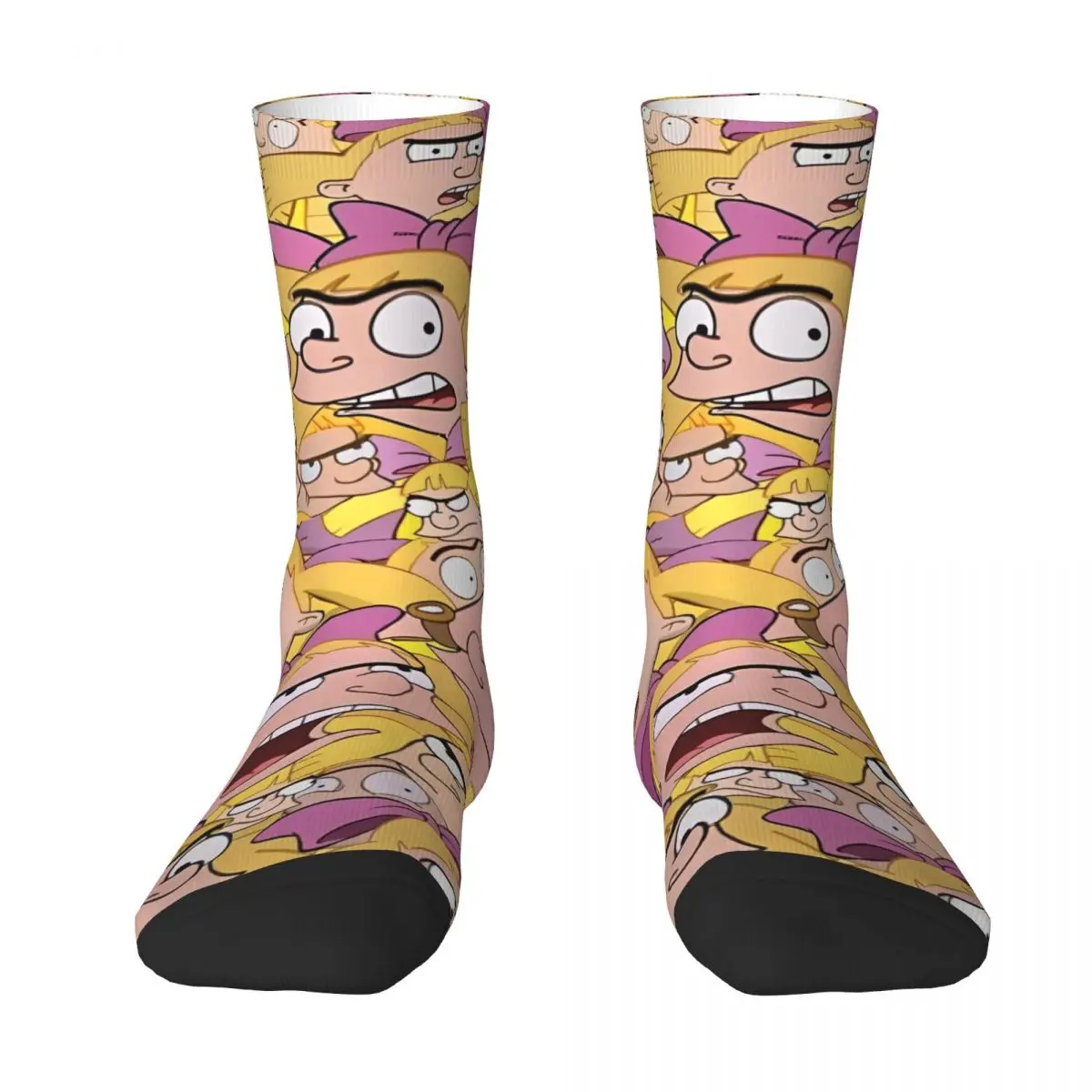 Adults Men Socks Hey Arnold Stockings Winter Novelty Medium Soft Socks Custom Climbing Anti Skid Socks