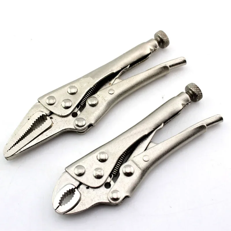 2 PC Mini Adjustable Jaw Pliers C Clamp Locking Mole Vice Grips Forceps forging for family emergency maintenance