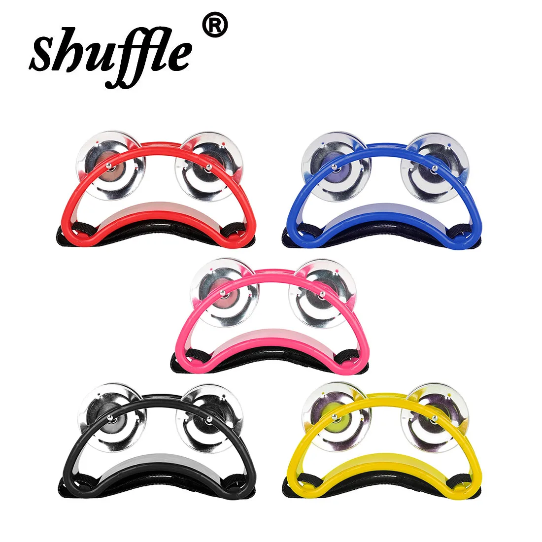 Sonajeros de percusión para fiesta, pandereta elíptica, caja de Cajon, compañero de tambor con platillo de doble fila, instrumento Musical Orff