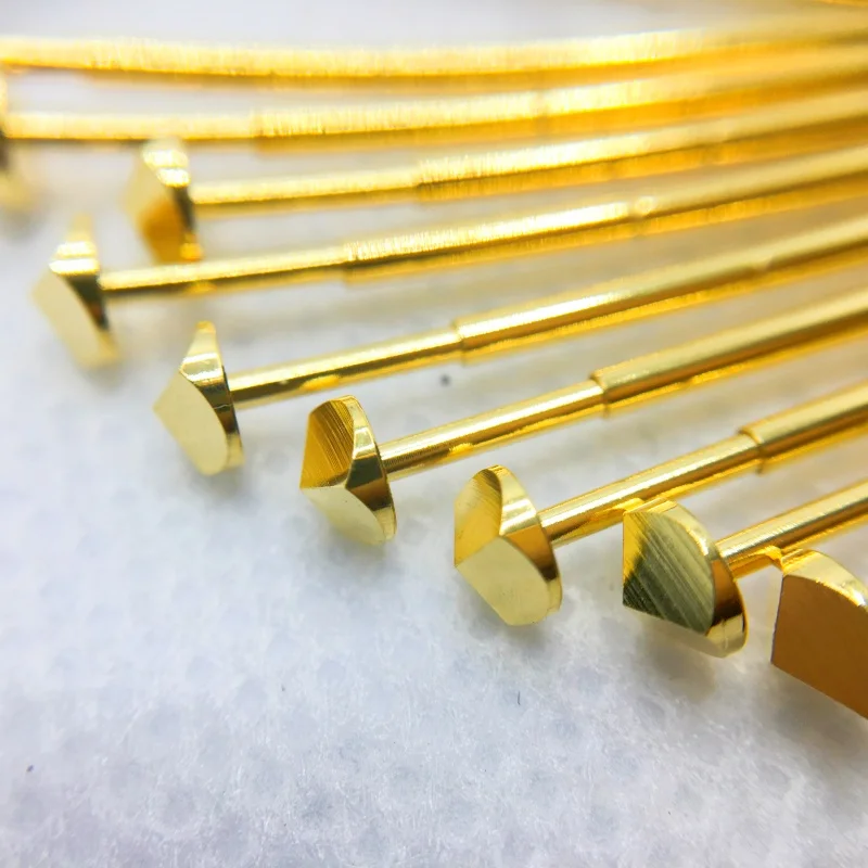 

P100-T2 P100-T3 PCB Test Spring Test Pin Probe Test Tool 33.35mm 1.36mm 1.50mm Nickel Plating Gold Plating Chise Needle Pogo Pin