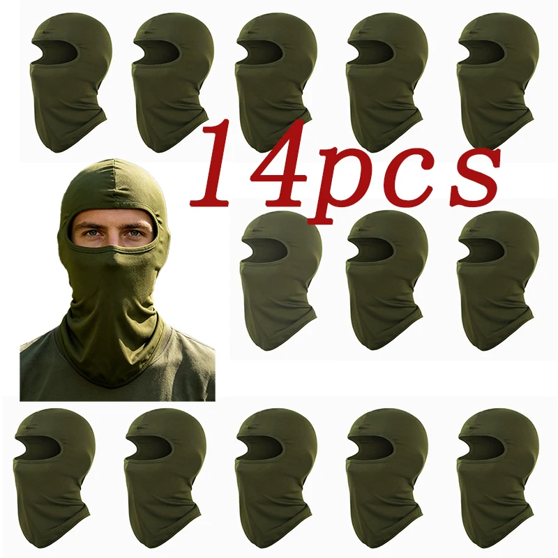 14pcs & 18pcs Multi-Color Multi-Wear Cycling Combo Set, Lightweight Breathable Multi-Functional Headgear Neck Gaiter Face Mask