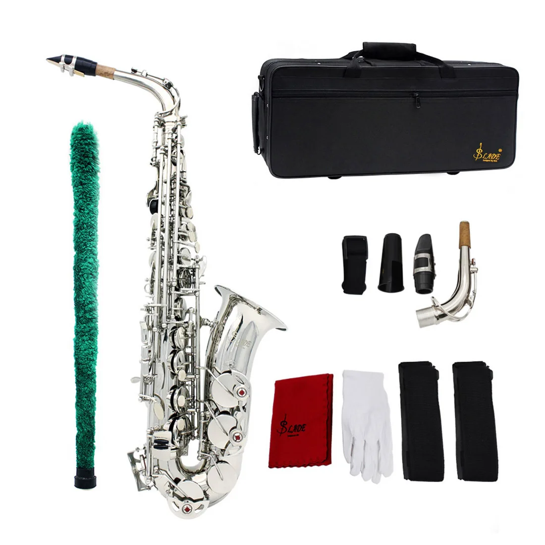 instrumentos musicales originalesE-flat alto sax carved white shell beginner adult exam performance saxophone