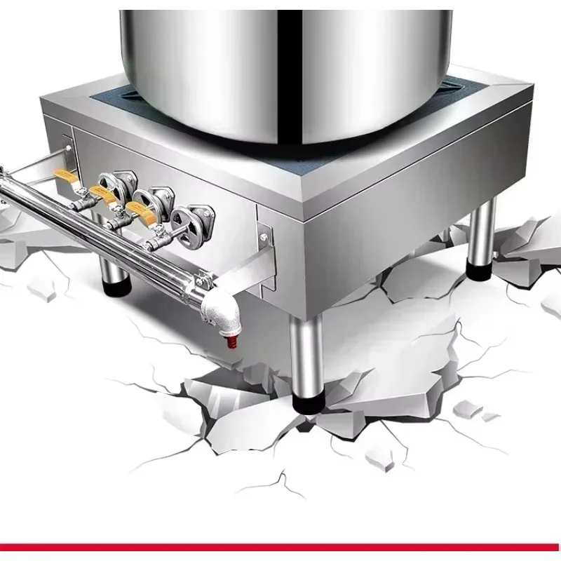 commercial high power Fierce gas Korean-style low soup stove short-footed gas natural gas single double-burner New style