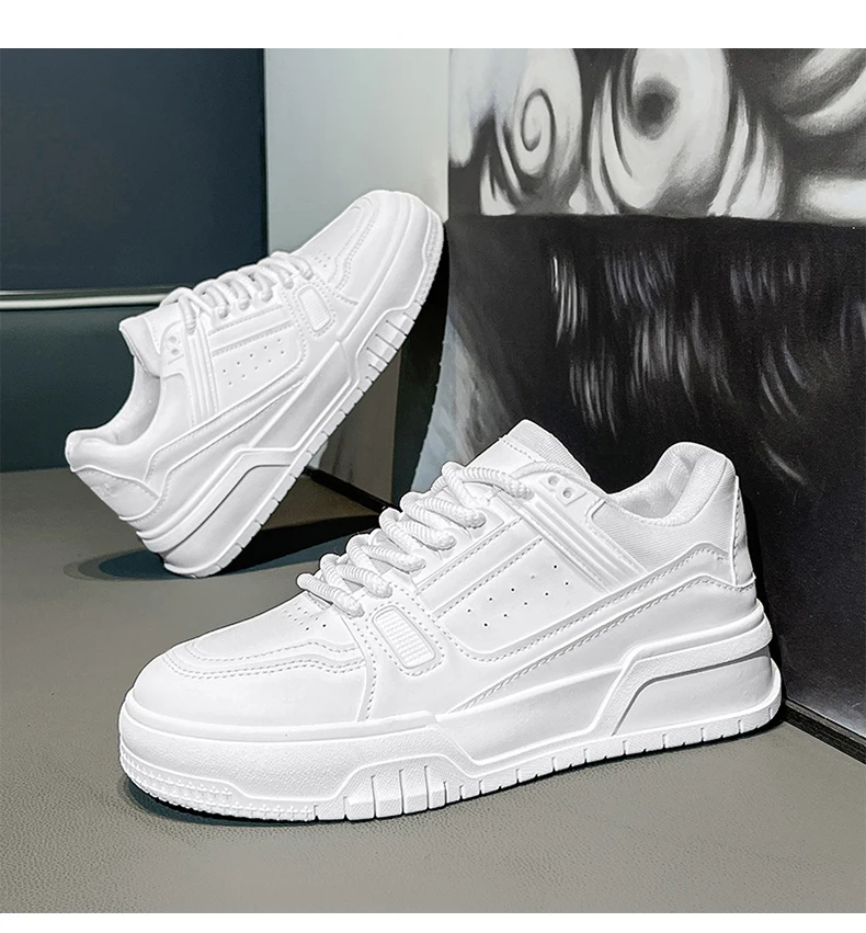 Herren Koreanische Freizeitschuhe mit Dicker Sohle für Alle Jahreszeiten, Weiche Rutschfeste Leichte Outdoor-Wanderschuhe, Flache Sportschuhe für Studenten – Detail 18