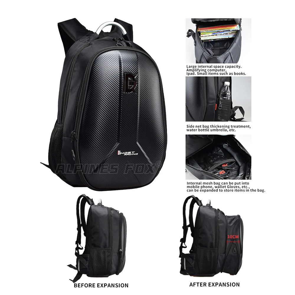 Hard shell Motorcycle Riding Bag Large Capacity Motocross Helmet Bag Carbon Fiber Multifunction Motobike Backpack travel luggage