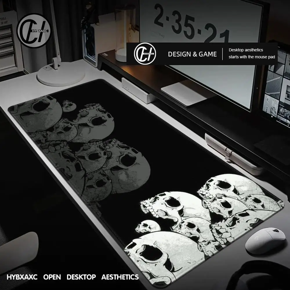 

Cool horror skull Mouse Pad Desk Mouse Pad Cute HD Desk Pad Extended Gaming Keyboard Mats Large 100x50cm XXL Gamer Mousepad
