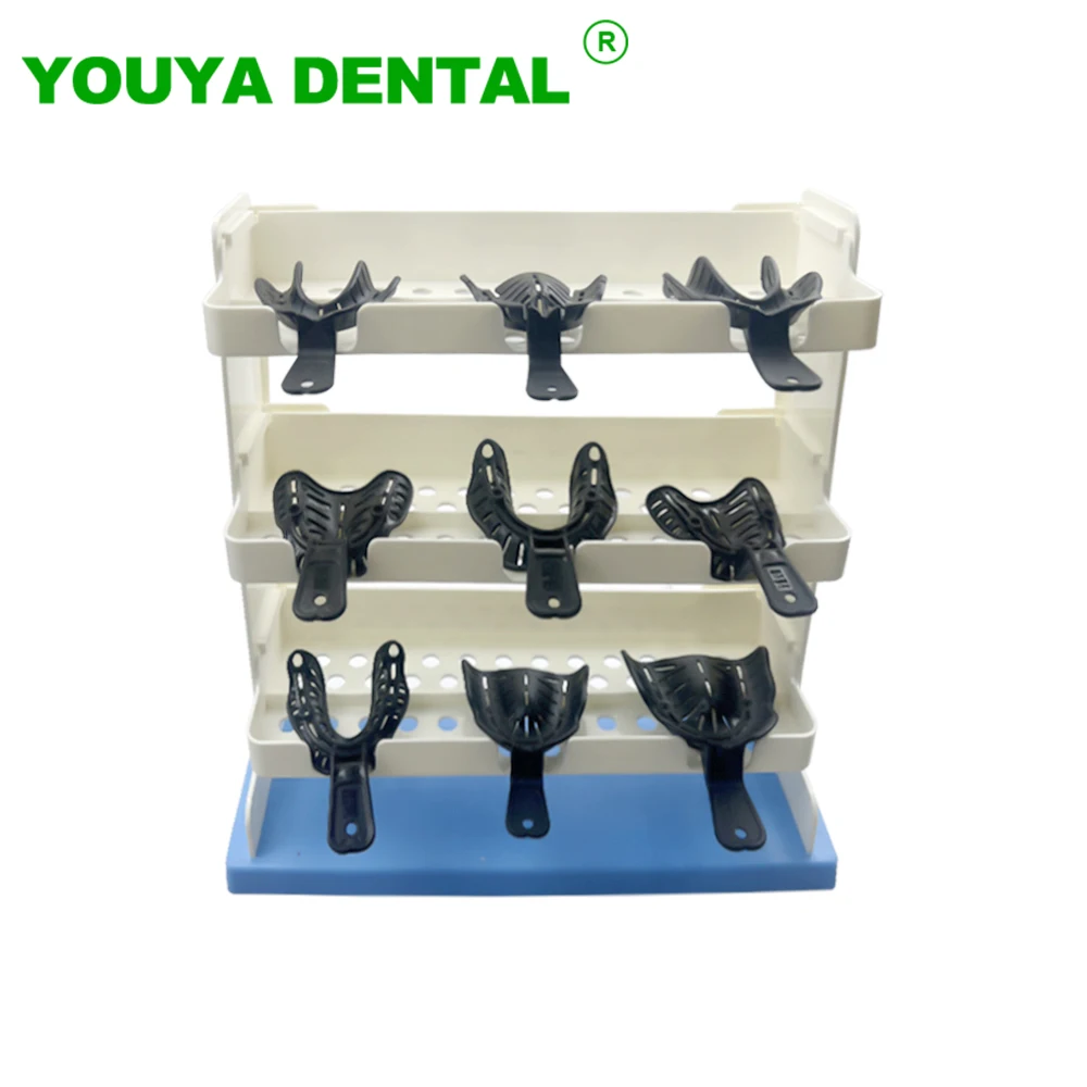 Dental Lab Impression Tray Plaster Holder Stand Plastic Teeth Tray Storage Box Placement Rack Case Organizer Dentistry Products