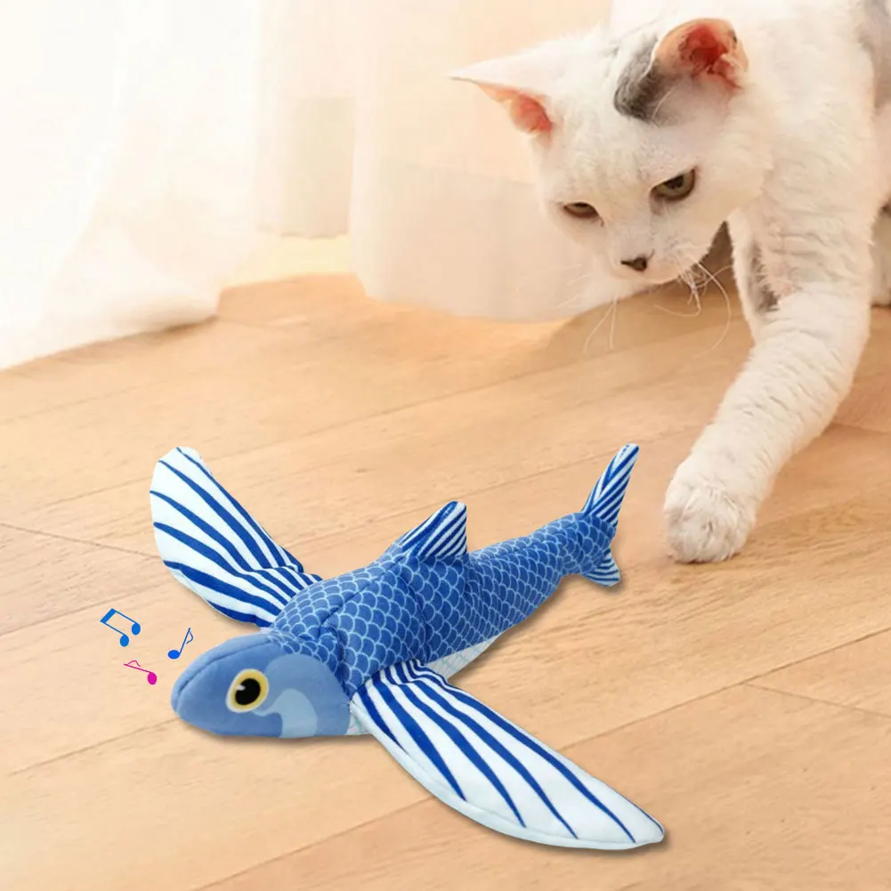 Touch Sensitive ของเล่นตุ๊กตา Catnip ชาร์จไฟฟ้า Chirping Flapping Bird สําหรับในร่มแมวแมวเปิดใช้งานของเล่นแบบโต้ตอบ