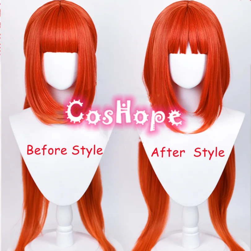 Nilou Cosplay Wig Long Straight Red Orange Gradient Wig Cosplay Anime Cosplay Wigs Heat Resistant Synthetic Wigs