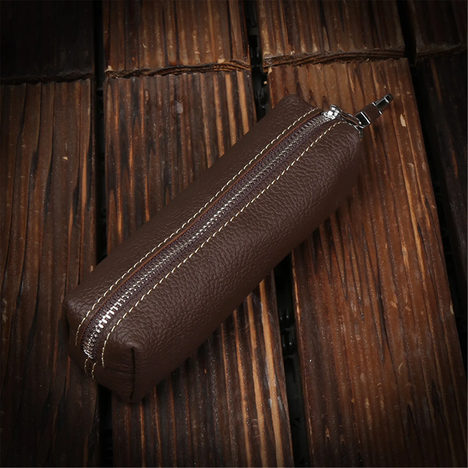 Genuine Cow Leather Men Women Key Bag Small Business Kay Case Women Housekeepers Wholesale Purse Keychain Keychain Wallet