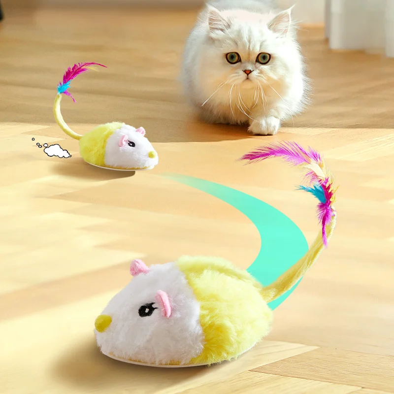 Smart Sensing Cat Toy Interactive Automatic Electronic Mouse Cat Teasing Indoor Play Cat Toy USB Charging Cat Cat